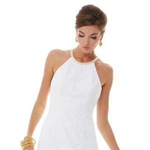 EUC Lilly Pulitzer white pearl shift dress